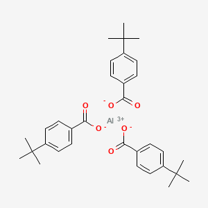 molecular formula C33H39AlO6 B1614897 Benzoic acid, 4-(1,1-dimethylethyl)-, aluminum salt CAS No. 4067-14-5