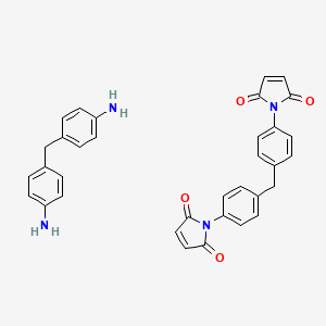 molecular formula C34H28N4O4 B1614951 4,4'-Bismaleimidodiphenylmethane, polymer with 4,4'-diaminodiphenylmethane CAS No. 26140-67-0