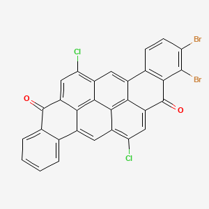 molecular formula C30H10Br2Cl2O2 B1614956 8,16-Pyranthrenedione, dibromo-6,14-dichloro- CAS No. 63589-04-8
