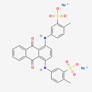 molecular formula C28H20N2Na2O8S2 B1614961 1,4-Bis((sulfo-4-methylphenyl)amino)anthraquinone, sodium salt CAS No. 6535-61-1