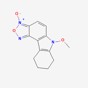 molecular formula C13H13N3O3 B1615023 6-Methoxy-7,8,9,10-tetrahydro-6h-[1,2,5]oxadiazolo[3,4-c]carbazol-3-ium-3-olate CAS No. 255865-30-6