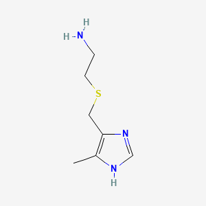 molecular formula C7H13N3S B1615025 4-(((2-Aminoethyl)thio)methyl)-5-methylimidazole CAS No. 38585-67-0