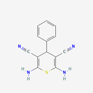 molecular formula C13H10N4S B1615029 2,6-Diamino-4-phenyl-4H-thiopyran-3,5-dicarbonitrile CAS No. 102434-73-1
