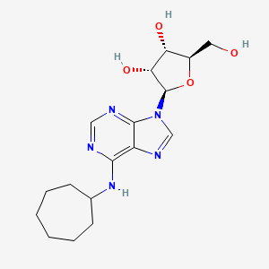 (2R,3R,4S,5R)-2-[6-(cycloheptylamino)purin-9-yl]-5-(hydroxymethyl)oxolane-3,4-diol