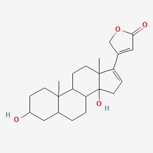 molecular formula C23H32O4 B1615043 3,14-Dihydroxycarda-16,20(22)-dienolide CAS No. 2763-20-4