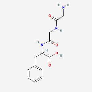 molecular formula C13H17N3O4 B1615044 N-(N-Glycylglycyl)-3-phenyl-DL-alanine CAS No. 74292-78-7
