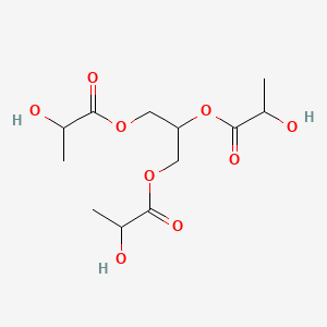 molecular formula C12H20O9 B1615104 Propane-1,2,3-triyl trilactate CAS No. 537-32-6
