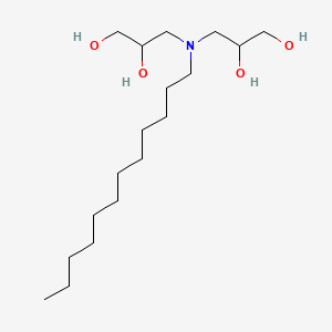 molecular formula C18H39NO4 B1615107 3,3'-(Dodecylimino)bispropane-1,2-diol CAS No. 817-01-6