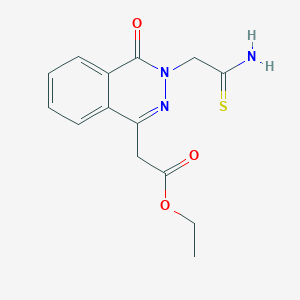molecular formula C14H15N3O3S B161512 2-[3-(2-氨基-2-硫代乙基)-4-氧代-3,4-二氢酞嗪-1-基]乙酸乙酯 CAS No. 131666-72-3