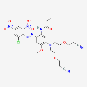 Propanamide, N-[5-[bis[2-(2-cyanoethoxy)ethyl]amino]-2-[(2-chloro-4,6-dinitrophenyl)azo]-4-methoxyphenyl]-