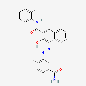2-Naphthalenecarboxamide, 4-[[5-(aminocarbonyl)-2-methylphenyl]azo]-3-hydroxy-N-(2-methylphenyl)-