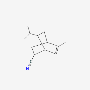 molecular formula C13H19N B1615140 Bicyclo[2.2.2]oct-5-ene-2-carbonitrile, 5-methyl-7-(1-methylethyl)- CAS No. 68311-05-7
