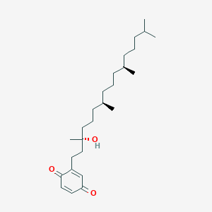 molecular formula C26H44O3 B1615154 2,5-Cyclohexadiene-1,4-dione, 2-((3R,7R,11R)-3-hydroxy-3,7,11,15-tetramethylhexadecyl)- CAS No. 62726-91-4