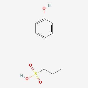 molecular formula C9H14O4S B1615161 Sulfonic acids, C10-18-alkane, Ph esters CAS No. 70775-94-9