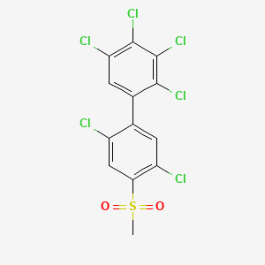 molecular formula C13H6Cl6O2S B1615171 1,1'-Biphenyl, 2,2',3,4,5,5'-hexachloro-4'-(methylsulfonyl)- CAS No. 104086-19-3
