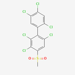molecular formula C13H6Cl6O2S B1615173 1,1'-Biphenyl, 2,2',3,4',5',6-hexachloro-4-(methylsulfonyl)- CAS No. 116806-76-9