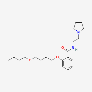 molecular formula C21H34N2O3 B1615175 2-(4-butoxybutoxy)-N-(2-pyrrolidin-1-ylethyl)benzamide CAS No. 95001-09-5