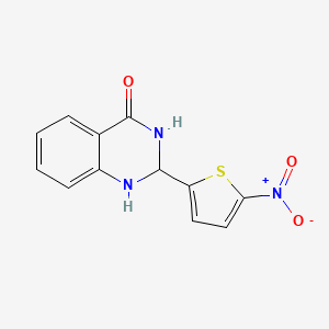 molecular formula C12H9N3O3S B1615181 1,2-Dihydro-2-(5-nitro-2-thienyl)quinazolin-4(3H)-one CAS No. 33389-33-2