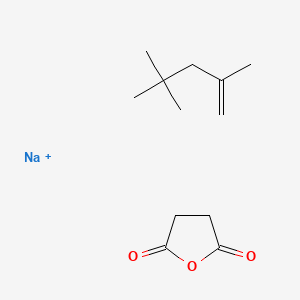 molecular formula C12H20NaO3+ B1615182 2,5-Furandione, polymer with 2,4,4-trimethylpentene, sodium salt CAS No. 37199-81-8