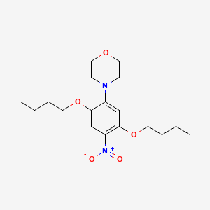 molecular formula C18H28N2O5 B1615184 4-(2,5-Dibutoxy-4-nitrophenyl)morpholine CAS No. 86-15-7
