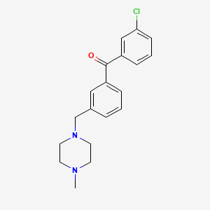 molecular formula C19H21ClN2O B1615204 3-Chloro-3'-(4-methylpiperazinomethyl) benzophenone CAS No. 898788-62-0