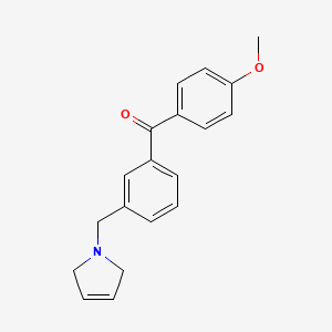 B1615205 (3-((2,5-Dihydro-1H-pyrrol-1-yl)methyl)phenyl)(4-methoxyphenyl)methanone CAS No. 898789-69-0