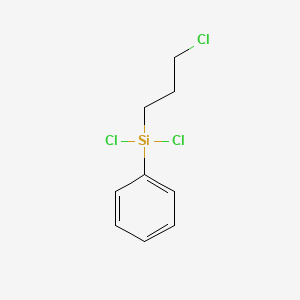molecular formula C9H11Cl3Si B1615266 Silane, dichloro(3-chloropropyl)phenyl- CAS No. 3401-26-1
