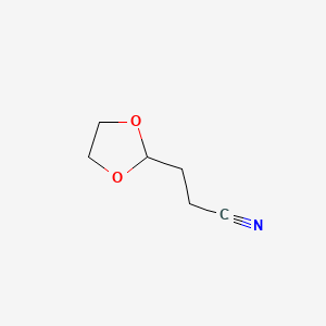 molecular formula C6H9NO2 B1615275 1,3-Dioxolane-2-propiononitrile CAS No. 4388-58-3