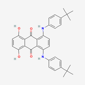 molecular formula C34H34N2O4 B1615277 9,10-Anthracenedione, 1,4-bis[[4-(1,1-dimethylethyl)phenyl]amino]-5,8-dihydroxy- CAS No. 4851-50-7