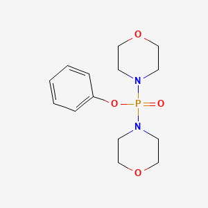 molecular formula C14H21N2O4P B1615279 Phosphinic acid, dimorpholino-, phenyl ester CAS No. 4881-17-8