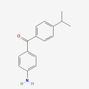 molecular formula C16H17NO B1615304 (4-Aminophenyl)(4-isopropylphenyl)methanone CAS No. 40292-22-6