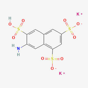 molecular formula C10H7K2NO9S3 B1615313 1,3,6-Naphthalenetrisulfonic acid, 7-amino-, dipotassium salt CAS No. 84852-23-3