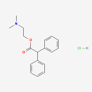 molecular formula C18H22ClNO2 B1615323 Diphenylacetic acid 2-(dimethylamino)ethyl ester hydrochloride CAS No. 2723-37-7