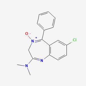 molecular formula C17H16ClN3O B1615331 3H-1,4-Benzodiazepine, 7-chloro-2-dimethylamino-5-phenyl-, 4-oxide CAS No. 3693-14-9