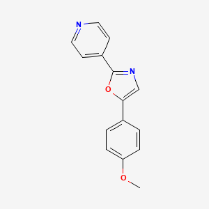 molecular formula C15H12N2O2 B1615362 5-(4-甲氧基苯基)-2-(吡啶-4-基)恶唑 CAS No. 96753-33-2