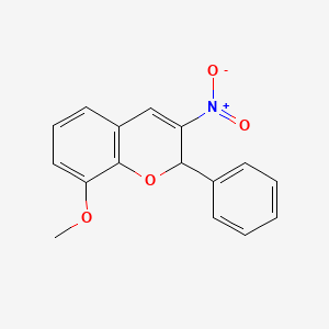molecular formula C16H13NO4 B1615391 8-Methoxy-3-nitro-2-phenyl-2H-1-benzopyran CAS No. 57543-87-0