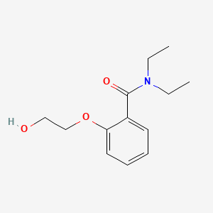 molecular formula C13H19NO3 B1615392 BENZAMIDE, N,N-DIETHYL-o-(beta-HYDROXYETHOXY)- CAS No. 63886-92-0