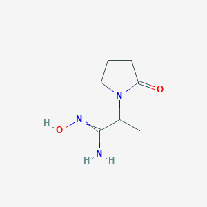 B161540 N'-hydroxy-2-(2-oxopyrrolidin-1-yl)propanimidamide CAS No. 126145-45-7