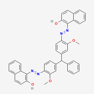 molecular formula C41H32N4O4 B1615402 1,1'-[(Phenylmethylene)bis[(2-methoxy-4,1-phenylene)azo]]bis(2-naphthol) CAS No. 6483-64-3