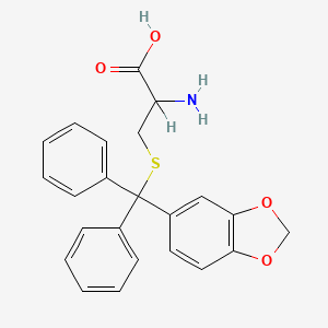Alanine, 3-[(alpha,alpha-diphenylpiperonyl)thio]-, L-