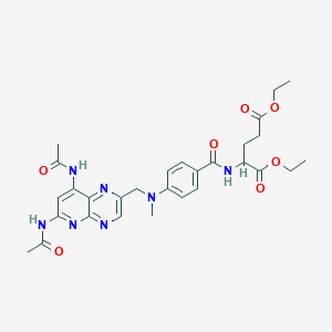 Diethyl 2-[[4-[(6,8-diacetamidopyrido[2,3-b]pyrazin-2-yl)methyl-methylamino]benzoyl]amino]pentanedioate