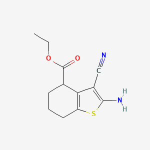 Ethyl 2-amino-3-cyano-4,5,6,7-tetrahydro-1-benzothiophene-4-carboxylate