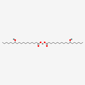 molecular formula C36H70CaO6 B1615483 Octadecanoic acid, 12-hydroxy-, calcium salt (2:1) CAS No. 3159-62-4