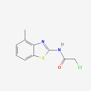 molecular formula C10H9ClN2OS B1615492 2-chloro-N-(4-methyl-1,3-benzothiazol-2-yl)acetamide CAS No. 3323-85-1