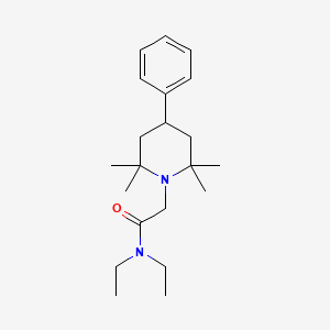 molecular formula C21H34N2O B1615524 1-(N,N-Diethylglycyl)-4-phenyl-2,2,6,6-tetramethylpiperidine CAS No. 53725-56-7