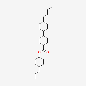 molecular formula C26H46O2 B1615558 [1,1'-Bicyclohexyl]-4-carboxylic acid, 4'-butyl-, 4-propylcyclohexyl ester CAS No. 89129-90-8