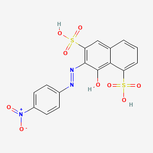 molecular formula C16H11N3O9S2 B1615579 Disodium 8-hydroxy-7-[(4-nitrophenyl)azo]naphthalene-1,6-disulphonate CAS No. 84540-31-8