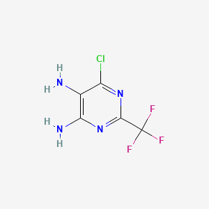 molecular formula C5H4ClF3N4 B1615587 6-Chloro-2-(trifluoromethyl)pyrimidine-4,5-diamine CAS No. 709-57-9