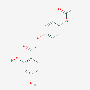 B161561 Ethanone, 2-(4-(acetyloxy)phenoxy)-1-(2,4-dihydroxyphenyl)- CAS No. 137987-93-0