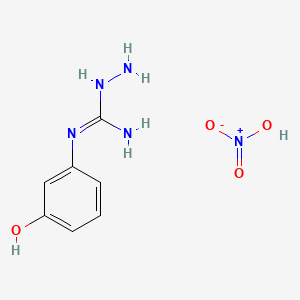 molecular formula C7H11N5O4 B1615611 1-Amino-2-(3-hydroxyphenyl)guanidine nitrate CAS No. 98537-84-9